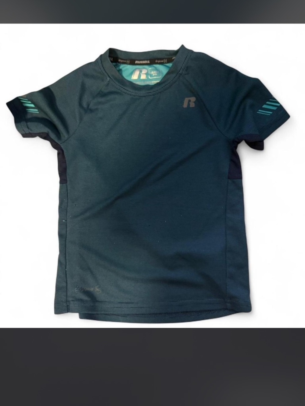 Russ Kids' Dark Teal Short-Sleeve Swim Rashguard with Teal Accent